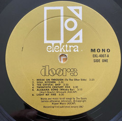 THE DOORS RARE 1967 MONO MONARCH OHER MISPRESS CLASSIC HARD ROCK PSYCH EX/VG
