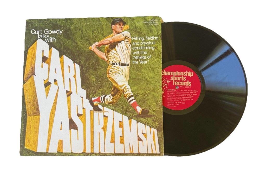 Curt Gowdy Talks With Carl Yastrzemski Vinyl-LP Record Fleetwood 1968 FCLP 3026