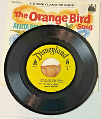 4 VTG 1971 DISNEYLAND 45 VINYL RECORDS INC THE ORANGE BIRD SONG LG-823 NM (-)