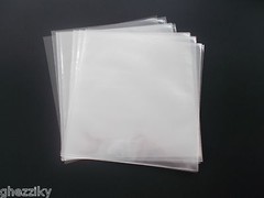 100 45 RPM Vinyl Record Album Sleeves Plastic Clear Polypropylene Outersleeve