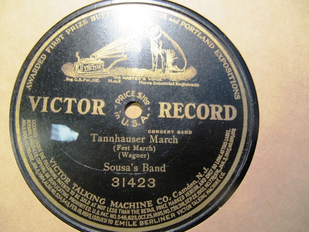 1905 John Philip SOUSA’s Band Take 1 Wagner TANNHAUSER Fest March VICTOR 31423