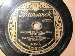 1927 The JAZZ SINGER Movie AL JOLSON William WIRGES Or BLUE RIVER BRUNSWICK 3719