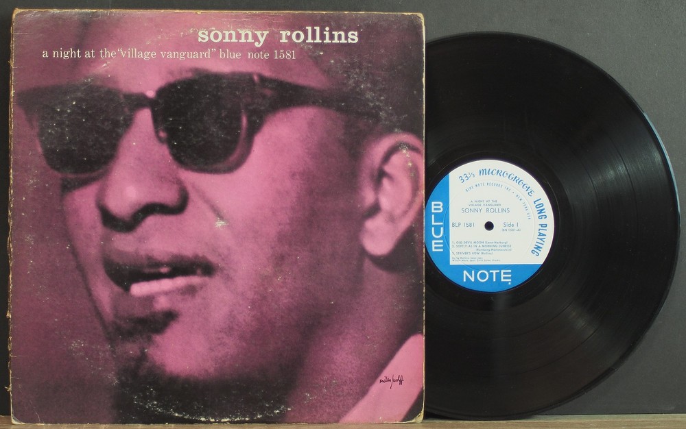 SONNY ROLLINS A NIGHT AT THE VILLAGE VANGUARD LP BLUE NOTE BLP 1581 NY, DG, EAR