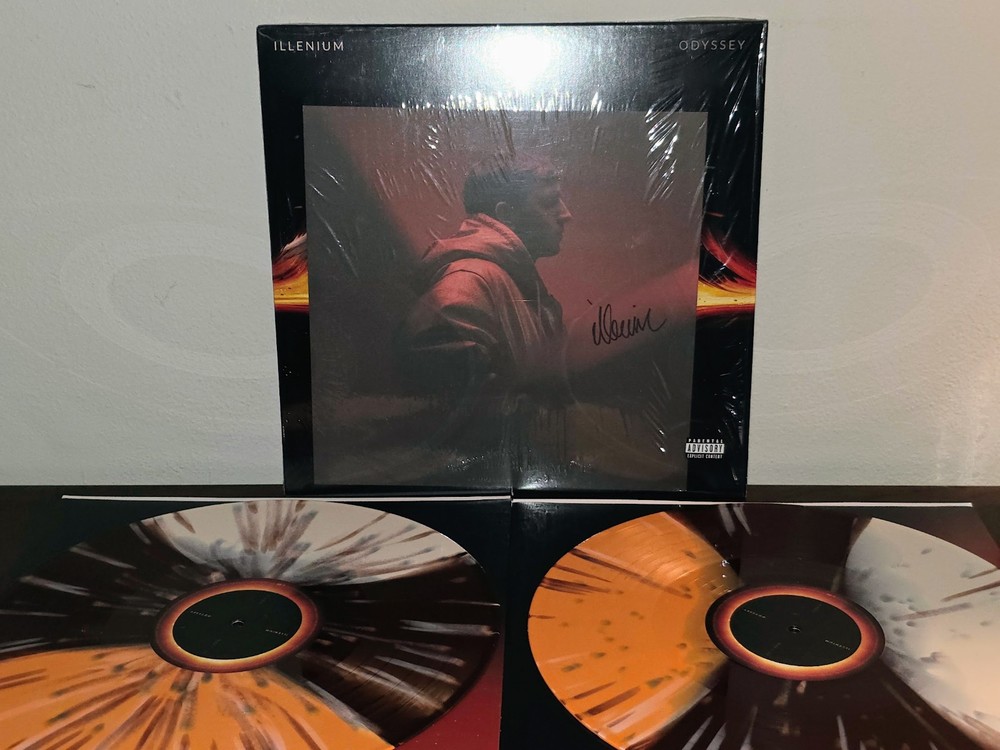 Illenium – Self Titled Orange Marble Vinyl 2xLP SIGNED Litho