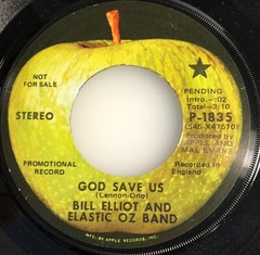 Elastic Oz Band / God Save Oz Full-sided Apple Promo w/ Error / 45 & PS / Great!