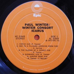Paul Winter / The Winter Consort, Icarus, (LP, Album, RP, Gat), VG, 3787918295