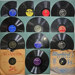 Thirteen 78 RPM 10″ Records Lot #ANP: Jazz, Swing, Big Band, Blues 1940s 1950s
