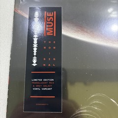 MUSE The Wow! Signal Translucent Red Grey Galaxy Vinyl + 12″x12″ Signed Art Card