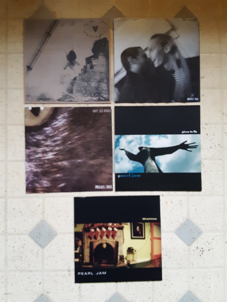 Lot Of 5 1990s PEARL JAM 7″ PICTURE SLEEVES Alt Rock Merkin Ball EDDIE VEDDER