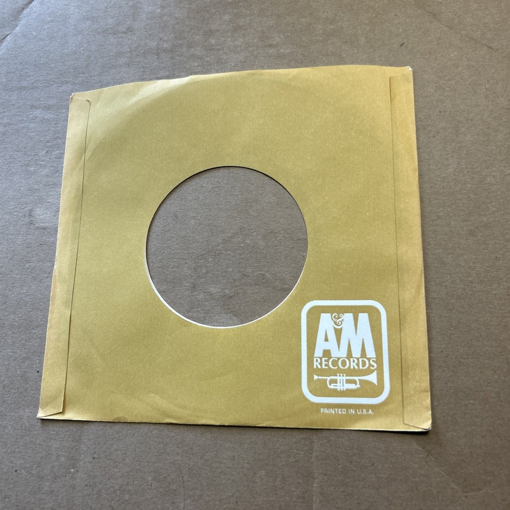 1 Company Sleeve Only Tan A&M Records Bugle Logo add ship .10 cents