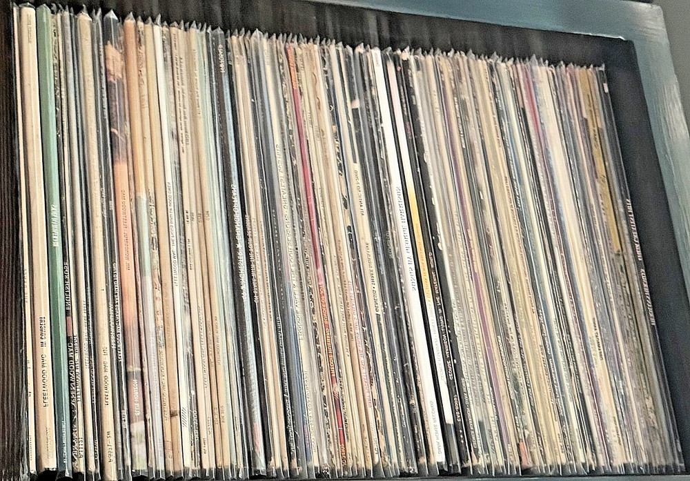 Mystery Box of Assorted Vintage Vinyl Albums W/Sleeves Lot of 25+