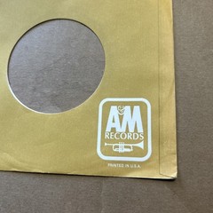 1 Company Sleeve Only Tan A&M Records Bugle Logo add ship .10 cents