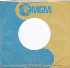 Mixed Lot of 3 MGM BLUE/TAN ROUND LION 7″ 45 RPM Original Record Company Sleeves