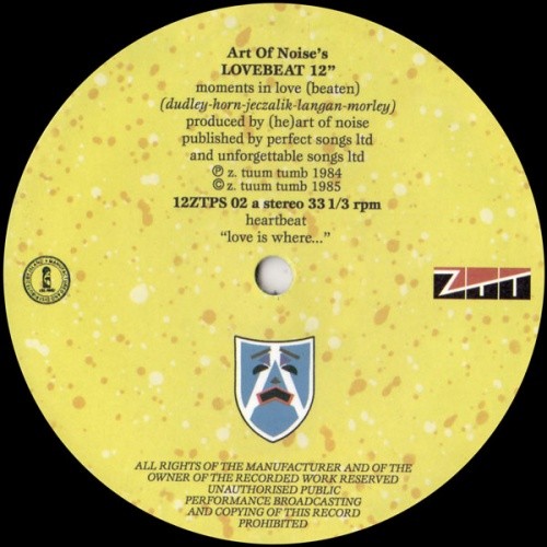 ART OF NOISE Lovebeat 12″ NEW VINYL ZTT reissue