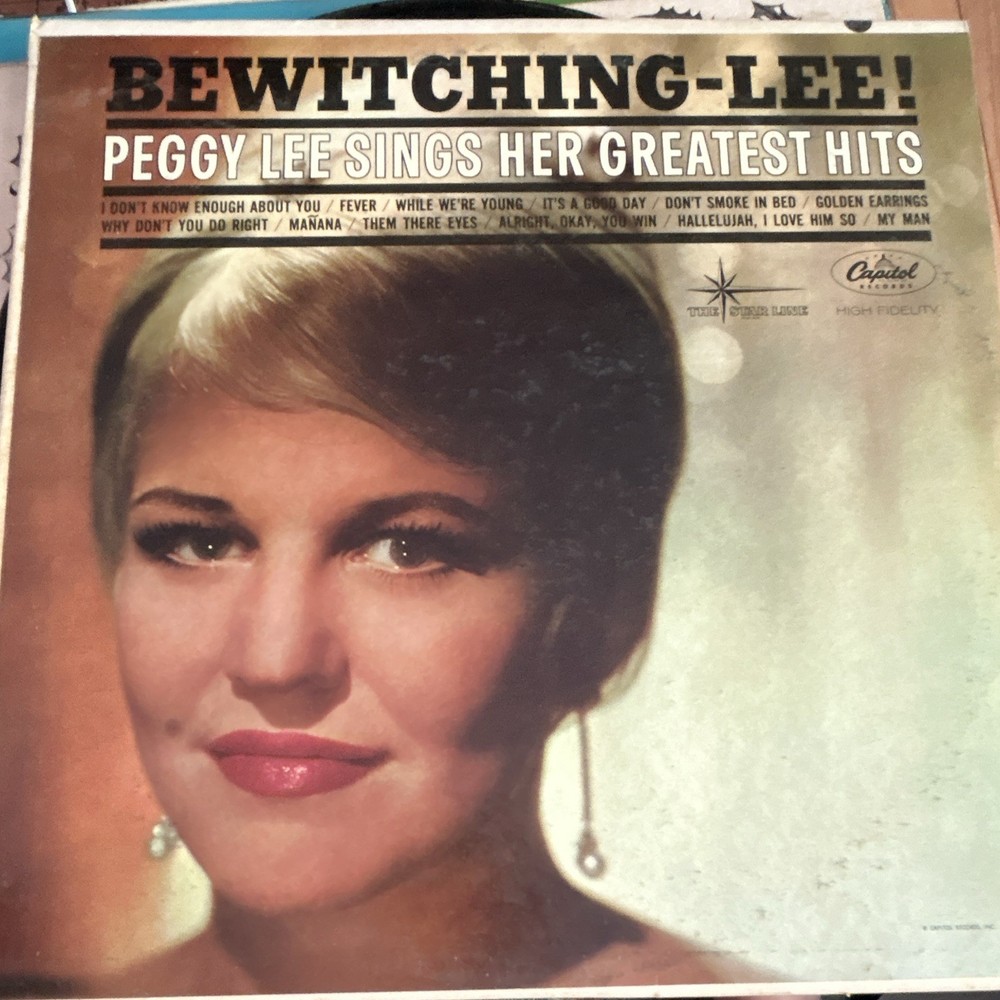 Peggy Lee Bewitching-Lee! 12″ Black Vinyl LP 33 RPM Capitol T-1743