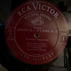 RCA Victor Red Seal Wieniawski Concerto No. 2 Elman LP 33 RPM LM-53