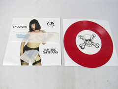 Dwarves / Raging Nathans – 2022 7″ Red Repress 7″ Vinyl ( RGF-135 ) Blag Signed