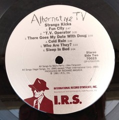 ALTERNATIVE TV STRANGE KICKS 33 RPM 12″ Album “Anciet Rebels” + DISC: MINT!