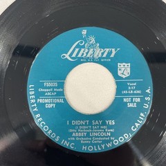 ABBEY LINCOLN: a lonesome cup of coffee / i didn’t say yes LIBERTY 7″ Single