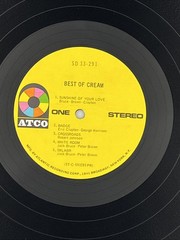 CREAM Best Of Cream Vinyl LP1969 SD 33-291 ATCO Tested