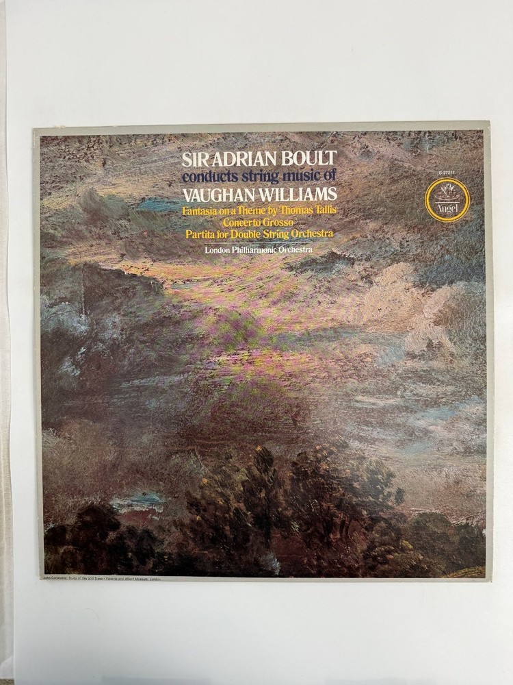 Boult Conducts Vaughan Williams String Music LP 1974 Angel Classical 33 RPM