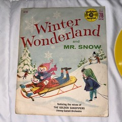 Winter Wonderland Mr. Snow 78 RPM Album, Golden Record, R616, VG/VG+ Vintage