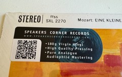 Mozart LP Eine Kleine Nachtmusik Divertimento No. 1 – Speakers Corner Records