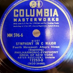 HEAR👂Bizet Symphony In C Major Columbia Classical MM-596 4X 12″ 78 RPM