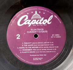 ELEKTRICS CURRENT EVENTS 12″ Album ’80 Synth-Pop New Wave Rock DISC MINT- !
