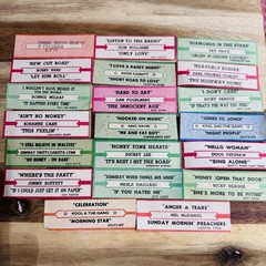 Vintage Jukebox Title Strips for 40 Selections (20 Strips) For 45 RPM Records