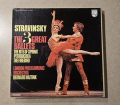 Stravinsky The 3 Great Ballets – Bernard Haitink 3XLP (1974) EX/VG+