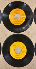 Vintage RCA Victor Stereo Various Artists Orange Label 45 RPM Vinyl Records Lot