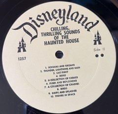 Chilling Thrilling Sounds of the Haunted House LP Disneyland 1257 Mono US 1964