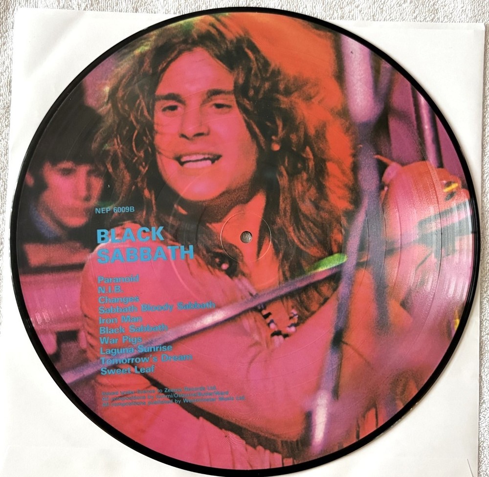 Black Sabbath Greatest Hits, Vinyl Picture Disk, NEP 6009 Import EXC