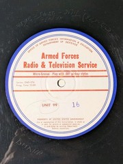 1957 AFRTS 16″ Transcription Disc Record Stars Of Jazz 21/Unit 99 16