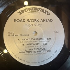 [JAZZ]~EXC LP~ROAD WORK AHEAD~Night & Day~[1983~TREND RECORDS~Issue]