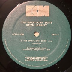 Keith Jarrett The Survivors’ Suite Vinyl LP 1977 ECM Records Contemporary Jazz