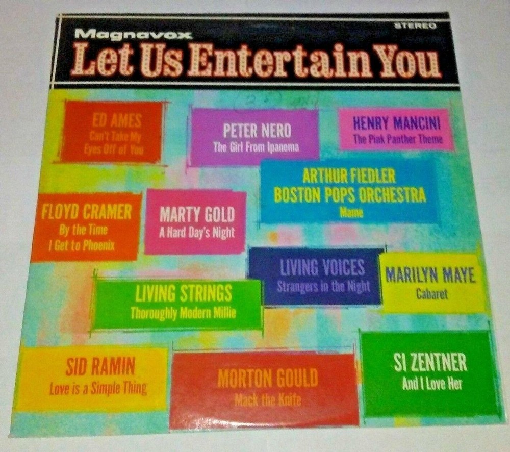 Let Us Entertain You lp Magnavox Stereo 1968 RCA Hard Days Night Tested