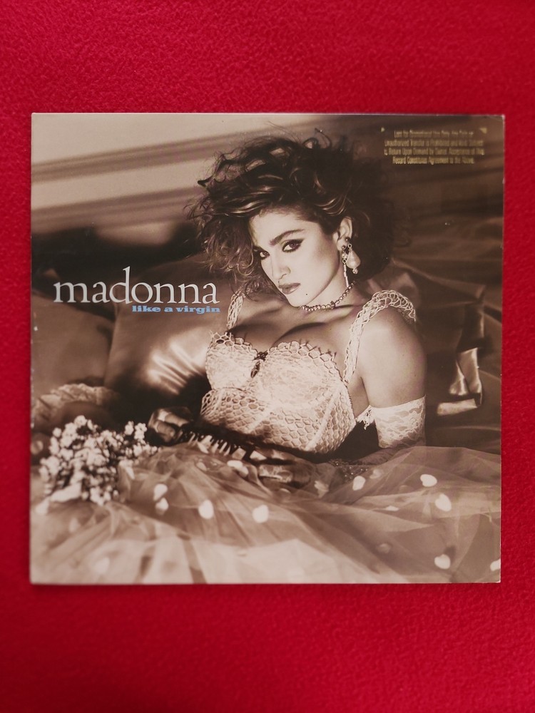 MADONNA – LIKE A VIRGIN – LP 1984 PROMO, UPSIDE-DOWN BACK, 1st PRESSING, EX/EX.