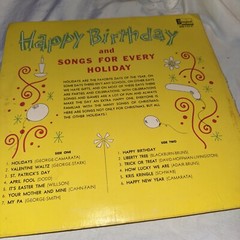 1964 Happy Birthday And Songs For Every Holiday Halloween Disneyland Record…