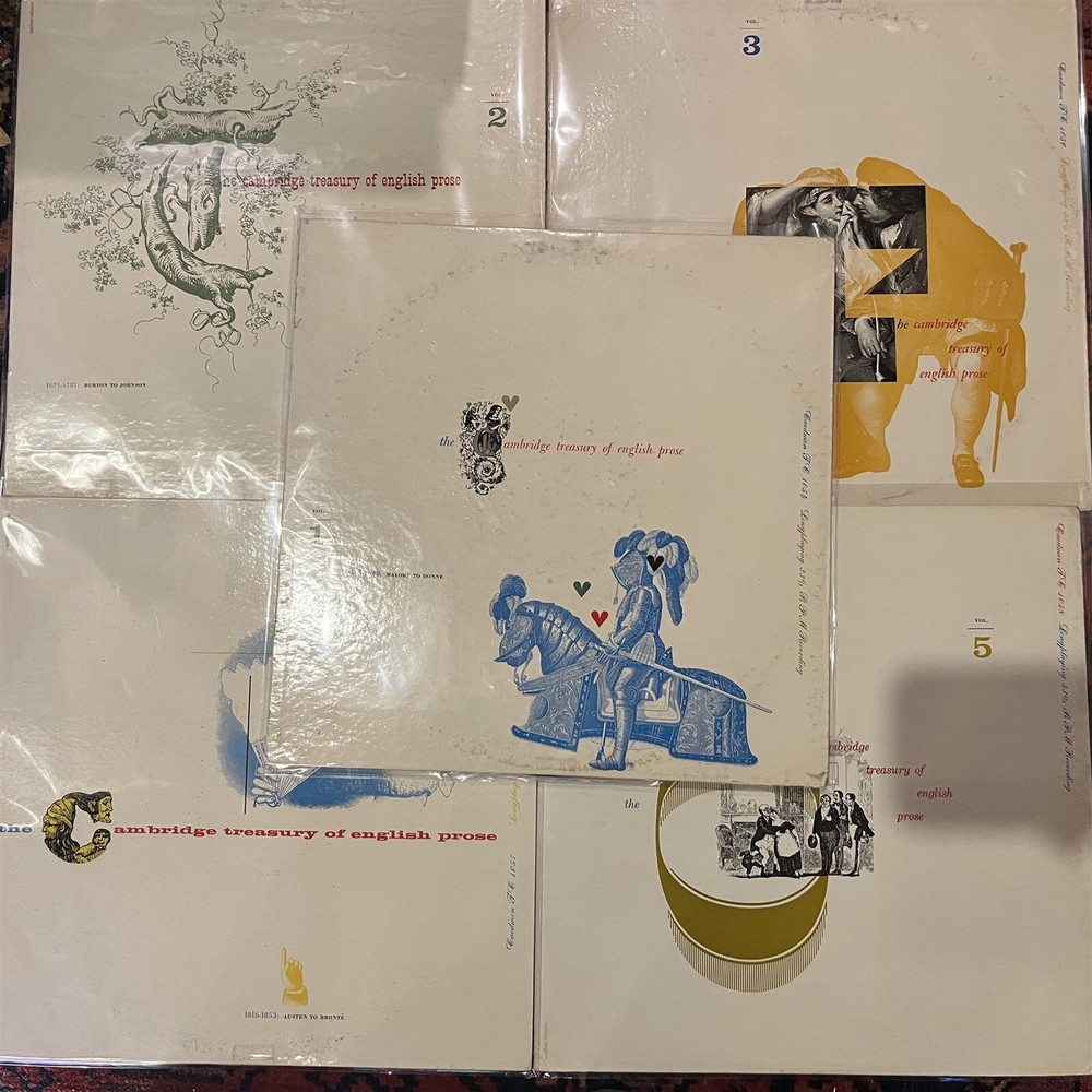 [SPOKEN WORD]~EXC 5 LP~The CAMBRIDGE TREASURY OF ENGLISH PROSE~Vols~1-5~COMPLETE
