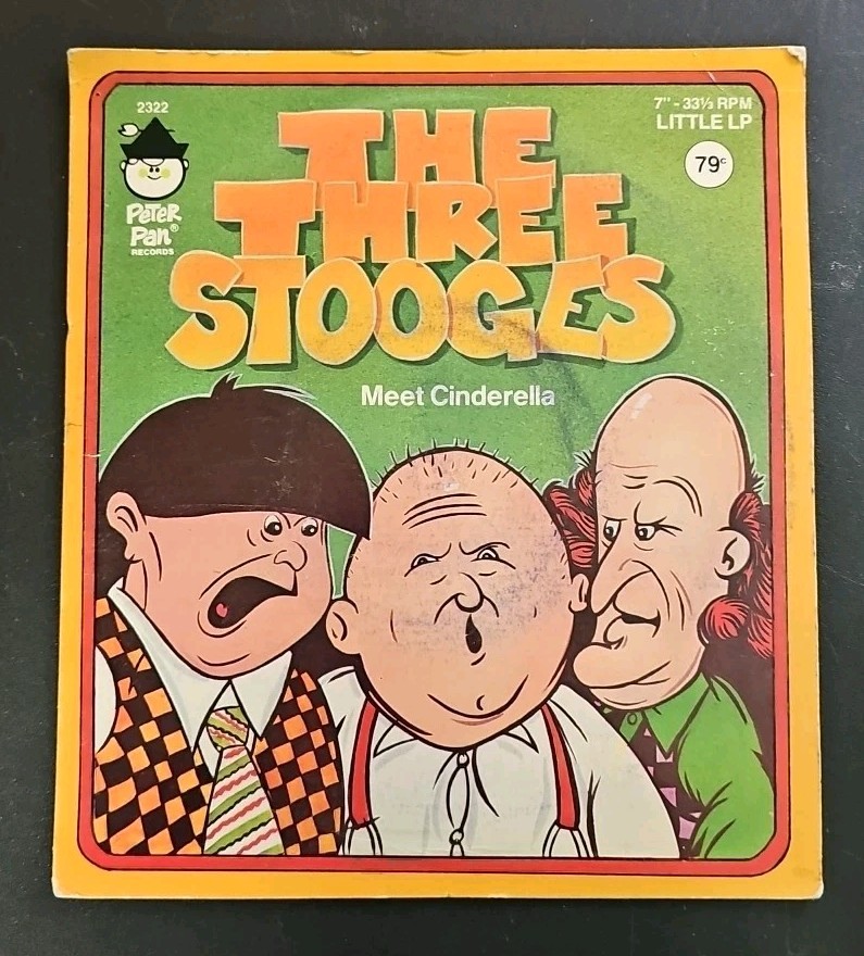 The Three Stooges Meet Cinderella 7″ Vinyl EX Peter Pan VTG