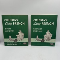 Childrens Living French 40-Lesson 33 1/3 RPM Records With Books