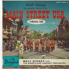 VTG 45 RPM Record 1956 Walt Disney Disneyland Main Street USA Musical Tour HTF