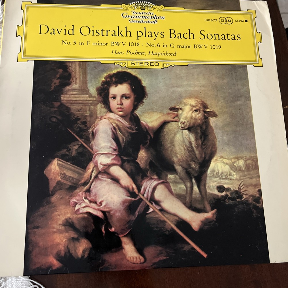 David Oistrakh Plays Bach Sonatas Hans Pischner Deutsche Grammophon Lp