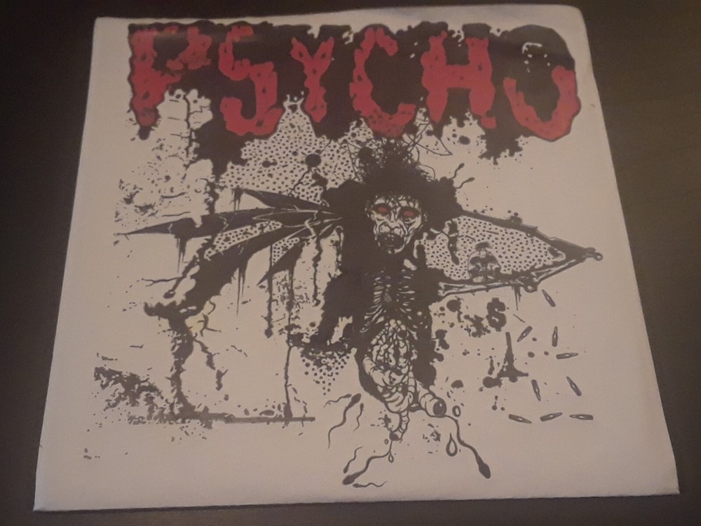 Psycho: S/T 2010 Patac Records 7″ Vinyl Sawblade Shaped Record Punk/ThrashVG+/EX