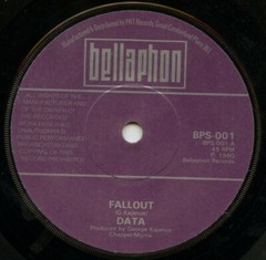DATA ~ Fallout ~ Original 1980 UK Bellaphon label 2-track 7″ vinyl single in p/s
