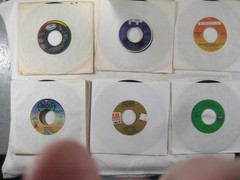 record lot 45 rpm VG+/NM- 100 vinyl w/ sleeves Pop hits 70s/80s FREE SHIP 5L