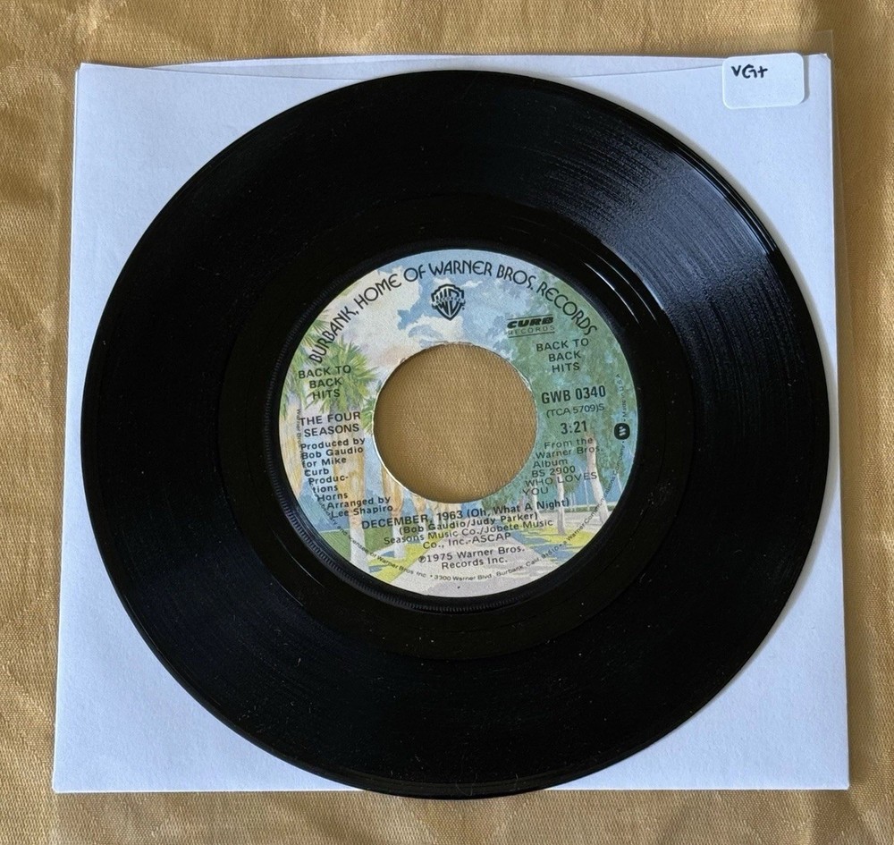 The Four Seasons- December, 1963 (Oh, What A Night) | 7″ Vinyl | 45 RPM | VG+
