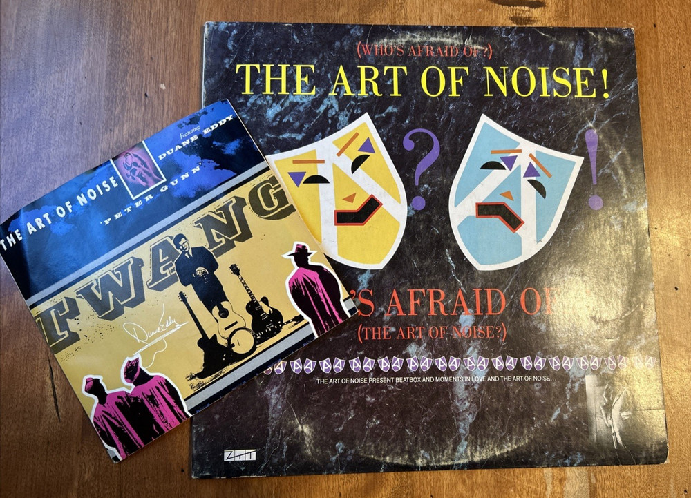 lot 2 The Art of Noise Who’s Afraid of Art of Noise Island 90179 LP & 45 RPM NM-